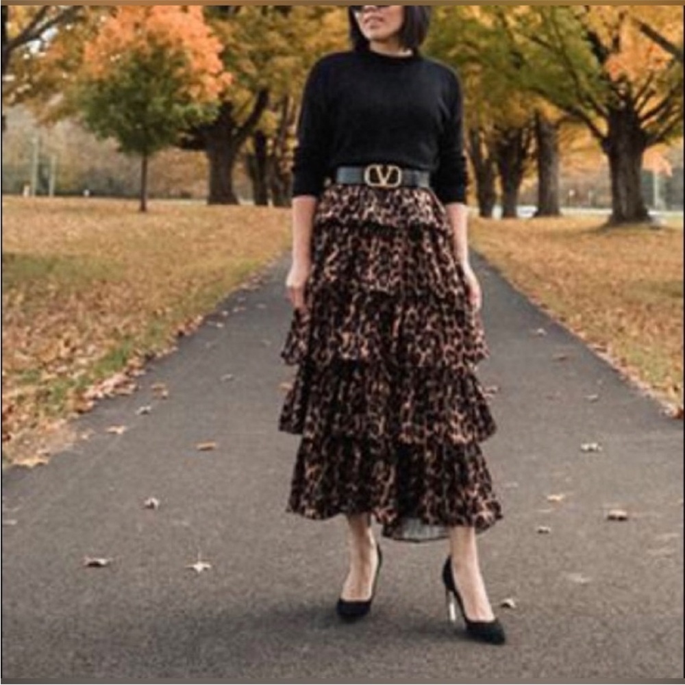 J. Crew Leopard Print Maxi Skirt - Picture 3 of 15